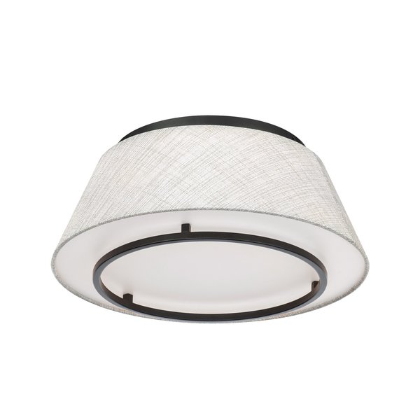 Dweled Hailey 16in LED Fabric Flush Mount 3000K in Black FM-531